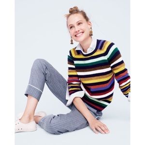 J.Crew Supersoft Wool Sweater in Multistri…